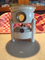 Mooie creme met groene rand 1 pits petroleum stel, Ophalen of Verzenden