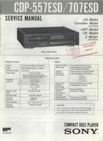 Sony, cdp-557esd originele service manual, Ophalen of Verzenden, Gelezen
