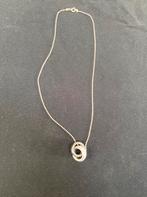 Zilveren ketting met set ringen, Ophalen of Verzenden, Zilver, Met strass