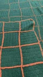 GR24 Vintage gehaakt patchwork kleed foulard groen 207/126, Ophalen of Verzenden