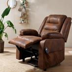 Elektrische Massage Sta-Op-Stoel. Relaxstoel Met Lift Bruin., Huis en Inrichting, Fauteuils, Ophalen of Verzenden, Nieuw