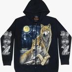 AANBIEDING WOLVEN HOODIE SWEATERVEST  DIVERSE MOTIEVEN, Kleding | Dames, Truien en Vesten, Duiven, Wega support, Zwart, Maat 46/48 (XL) of groter