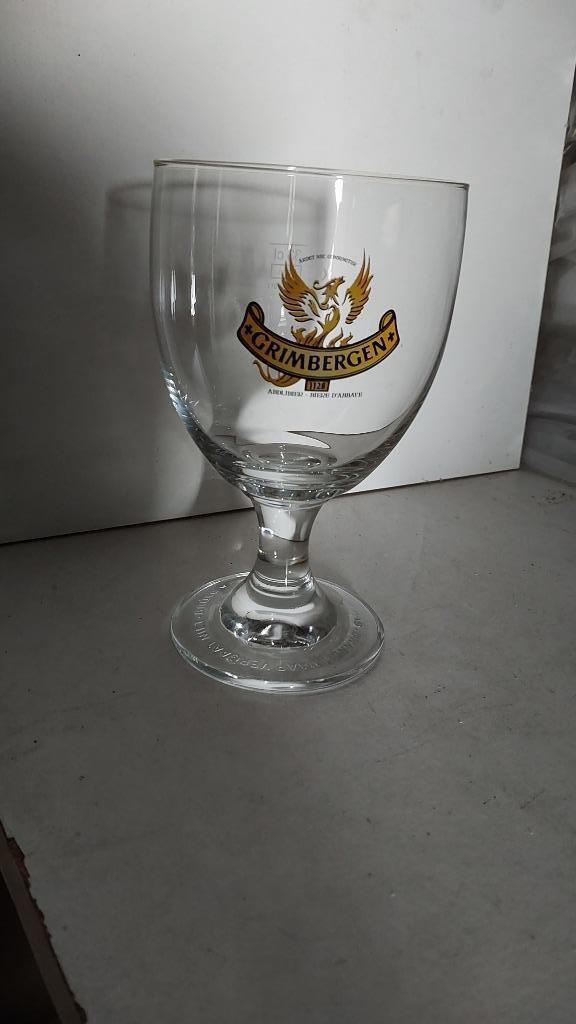 Bierglazen Grimbergen 8 stuks 33 cl, Verzamelen, Biermerken, Gebruikt, Glas of Glazen, Overige merken, Ophalen