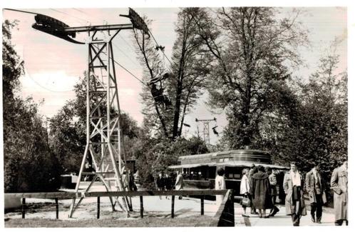 ROTTERDAM E55 Kabelbaan en rondrit in het park. kaart no.41, Verzamelen, Ansichtkaarten | Nederland, Gelopen, Zuid-Holland, 1940 tot 1960