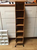 Vintage Rotan Cd-rek - 101cm hoog, Ophalen of Verzenden, Gebruikt