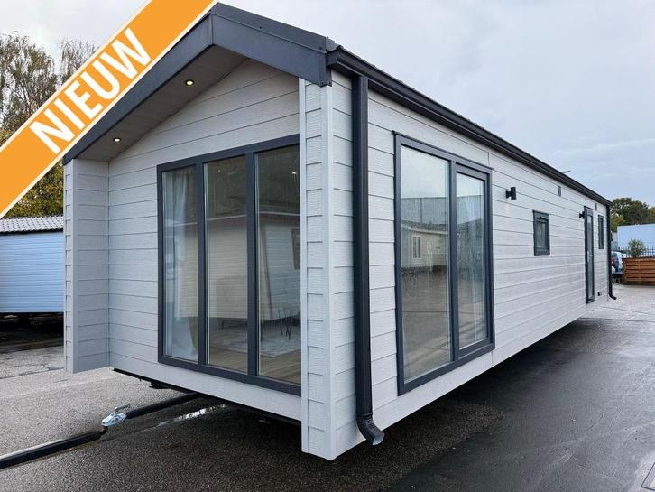 Overson Arden Chalet 12 x 4 m Elektrisch Winterhard, Caravans en Kamperen, Stacaravans