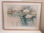Aquarel waterlelies, Ophalen, 50 tot 75 cm, Zo goed als nieuw, Schilderij