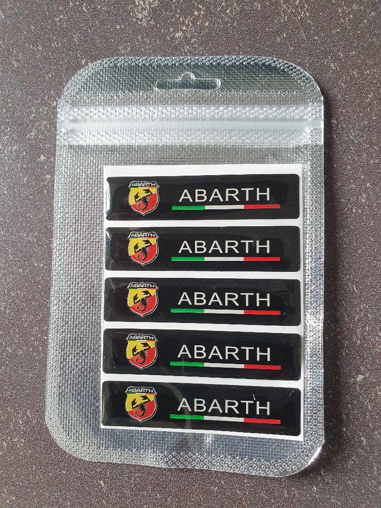 5 STUKS Abarth stickers sticker 58 mm lang Fiat Italie, Ophalen of Verzenden, Nieuw, Meerdere stickers