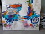 Schilderij scooter 100cmx80cm, Antiek en Kunst, Ophalen