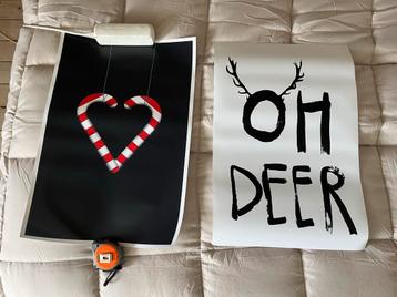 Kerst Posters Set - Wanddecoratie beschikbaar voor biedingen