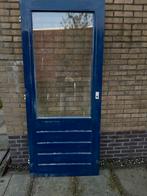 Buitendeur 88x202cm - Blauw, Doe-het-zelf en Verbouw, Deuren en Horren, Ophalen, Gebruikt, 80 tot 100 cm, 200 tot 215 cm