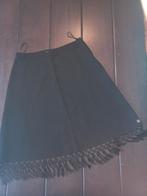 Zwarte rok met franjes - Didi - Maat L, Zwart, Maat 42/44 (L), Nieuw, Didi