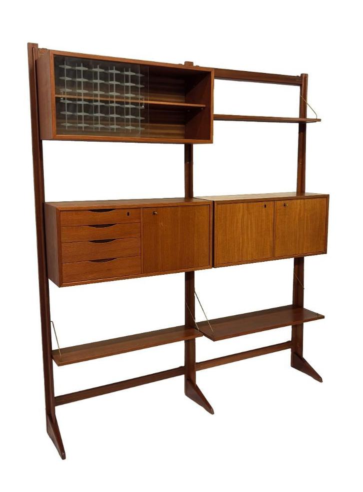 Vintage vrijstaand wandsysteem Torbjorn Afdal 60's Design, Huis en Inrichting, Kasten | Wandmeubels, Gebruikt, Minder dan 100 cm