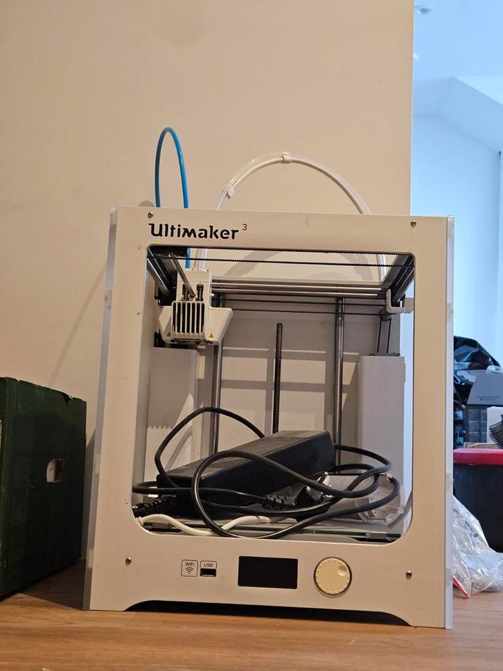 Plug and play Ultimaker 3 / S3 / 3D printer 3Dprinter, Computers en Software, 3D Printers, Zo goed als nieuw, Ophalen of Verzenden