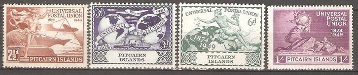 Pitcairn Isl PF SG 13-16 Achter verkleuring Omnibus 1949 UPU, Postzegels en Munten, Postzegels | Oceanië, Postfris, Verzenden