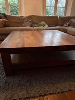 Massief teakhouten salontafel, Ophalen, Gebruikt, 100 tot 150 cm, Eikenhout