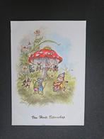 Oude Prentkaart - Kabouter bij Paddenstoel, Verzenden