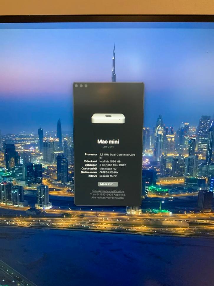 Mac Mini Late 2014 - Intel i5 Dual Core 2,80GHz, Computers en Software, Apple Desktops, Zo goed als nieuw, Mac Mini, HDD en SSD