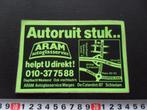 sticker schiedam ARAM auto glasservice, Ophalen, Zo goed als nieuw