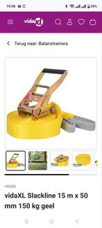 Slackline geel, Sport en Fitness, Klimsport, Ophalen of Verzenden, Nieuw, Klimsport-accessoire