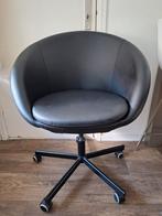 Nette Ikea bureaustoel skruvsta zwart leer, Ophalen, Zo goed als nieuw, Zwart