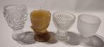 4 div. retro glazen eierdoppen, Ophalen, Overige typen, Overige stijlen, Glas
