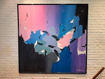 ABSTRACT SCHILDERIJ LEO HORTENSIUS ‘90 beschikbaar voor biedingen