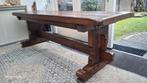 Oude eiken eettafel kloostertafel. 230 x 84 cm, 200 cm of meer, Zo goed als nieuw, Vijf personen of meer, Rechthoekig