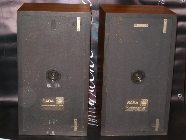 Saba 830F luidsprekers ( 2 x 25Watt / 4 Ohm ), Audio, Tv en Foto, Luidsprekers, Gebruikt, Front, Rear of Stereo speakers, Minder dan 60 watt