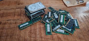 Partij ram geheugens ddr2 laptop en pc 256mb tm 2gb beschikbaar voor biedingen