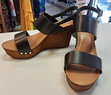 Dune London clog / sleehak sadalen zwart leer mt 40 nr 45308 beschikbaar voor biedingen