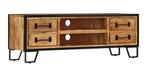 Tv-meubel met lades massief mangohout, nieuw, 100 tot 150 cm, Nieuw, Ophalen of Verzenden, Minder dan 100 cm