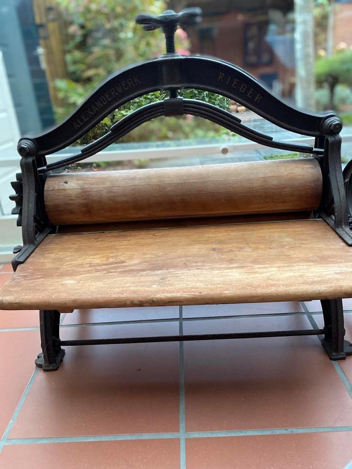 Mangel Alexanderwerk Rieger antiek, Antiek en Kunst, Antiek | Gereedschap en Instrumenten, Ophalen