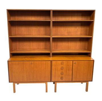 Vintage Wandmeubel Boekenkast Teak Jaren 70 Design beschikbaar voor biedingen