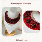 Handmade Red Lady's Necklace, Sieraden, Tassen en Uiterlijk, Ophalen of Verzenden, Nieuw, Rood