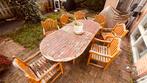 Teak Houten Tuinset met 8 Stoelen, Tuin en Terras, Ophalen, Gebruikt, Eettafel, 8 zitplaatsen