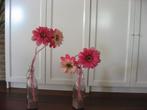 4 leuke grote roze kunst gerbera's / kunstbloemen, 1 koop, Verzenden, Zo goed als nieuw, Binnen