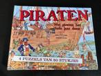 Groot Piraten boek + 4 puzzels van 80 stukjes, Boeken, Kinderboeken | Jeugd | onder 10 jaar, Ophalen of Verzenden, Zo goed als nieuw