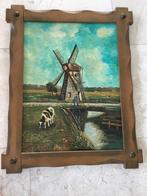 Oud Hollands schilderij met molen, Antiek en Kunst, Kunst | Schilderijen | Klassiek, Ophalen of Verzenden