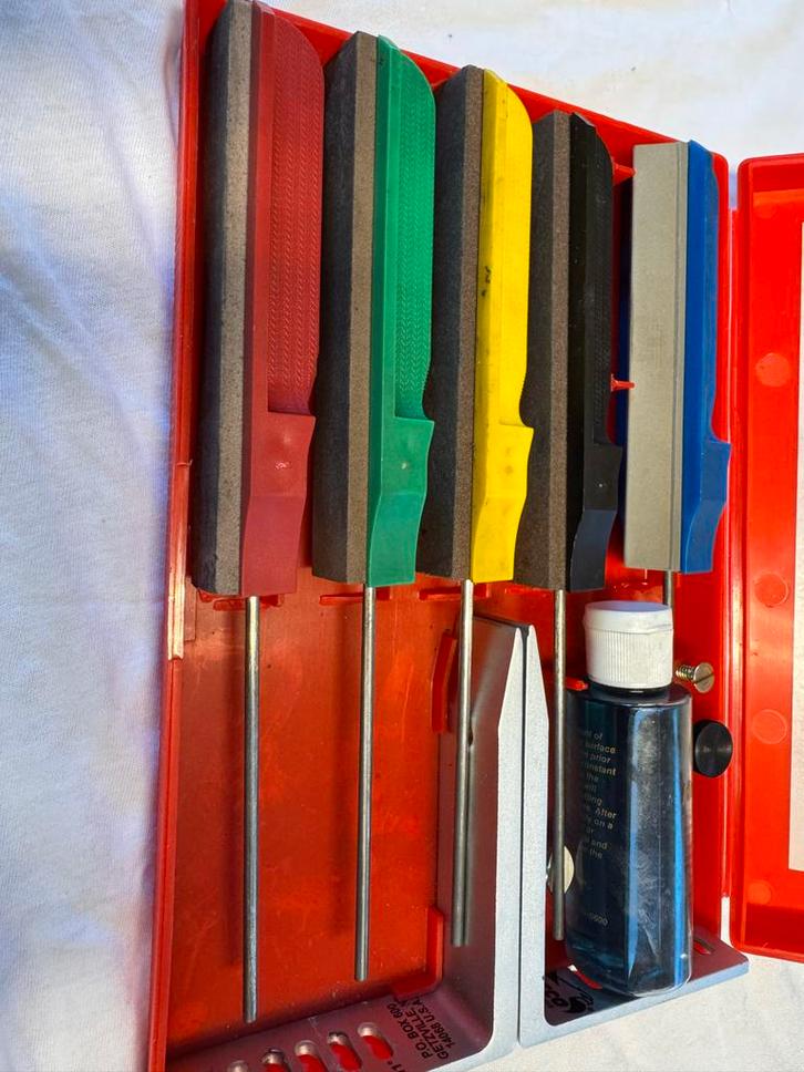 Gatco Messenslijpsysteem - Scherpe messen!, Doe-het-zelf en Verbouw, Gereedschap | Handgereedschap, Zo goed als nieuw, Ophalen of Verzenden