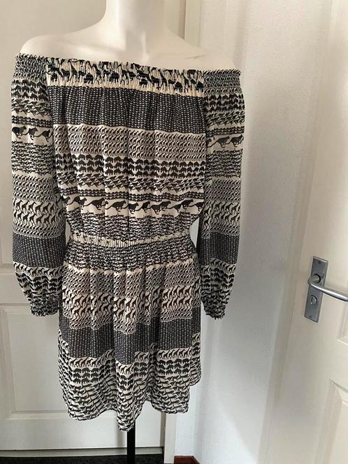 Mango jurk dierenprint  maat L, Kleding | Dames, Jurken, Zo goed als nieuw, Beige, Boven de knie, Ophalen of Verzenden
