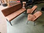 Bank en 2 stoelen, BePure, kunstleer, Ophalen