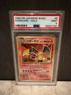 1996 charizard pokemon psa 9 #6 base set jap, Ophalen of Verzenden, Zo goed als nieuw, Losse kaart
