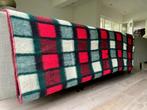 Gijne zachte vintage wollen deken, geblokt., Huis en Inrichting, Woonaccessoires | Plaids en Woondekens, Ophalen of Verzenden