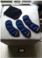 Enkel/pols gewichten gewicht 500gr 3 stuks zwart blauw, Sport en Fitness, Fitnessmaterialen, Ophalen of Verzenden, Zo goed als nieuw
