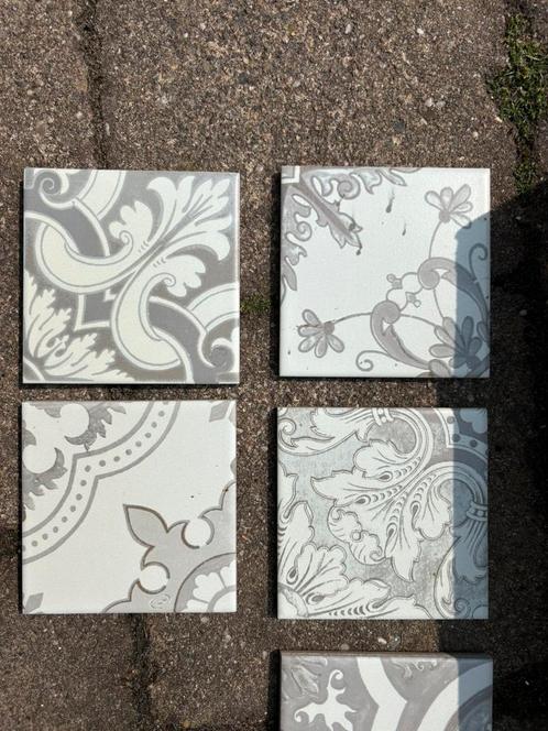 Vintage-look tegeltjes – 10x10 cm (129st), Doe-het-zelf en Verbouw, Tegels, Nieuw, Wandtegels, Keramiek, Minder dan 20 cm, Minder dan 5 m²