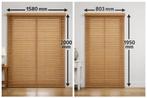 Nieuwe houten jaloezieën 2 maten | Full-option Laatste kans, Ophalen, Crème, 150 tot 200 cm, Nieuw