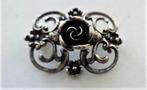 TEKA mooie zilveren broche met roos (6041-1259), Sieraden, Tassen en Uiterlijk, Ophalen, Zo goed als nieuw, Zilver, Zilver