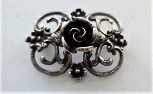 TEKA mooie zilveren broche met roos (6041-1259), Sieraden, Tassen en Uiterlijk, Broches, Zo goed als nieuw, Zilver, Zilver, Ophalen