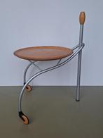 vintage post modern Bonaldo design serveerwagen barcard, Ophalen, Gebruikt, Rond, Metaal